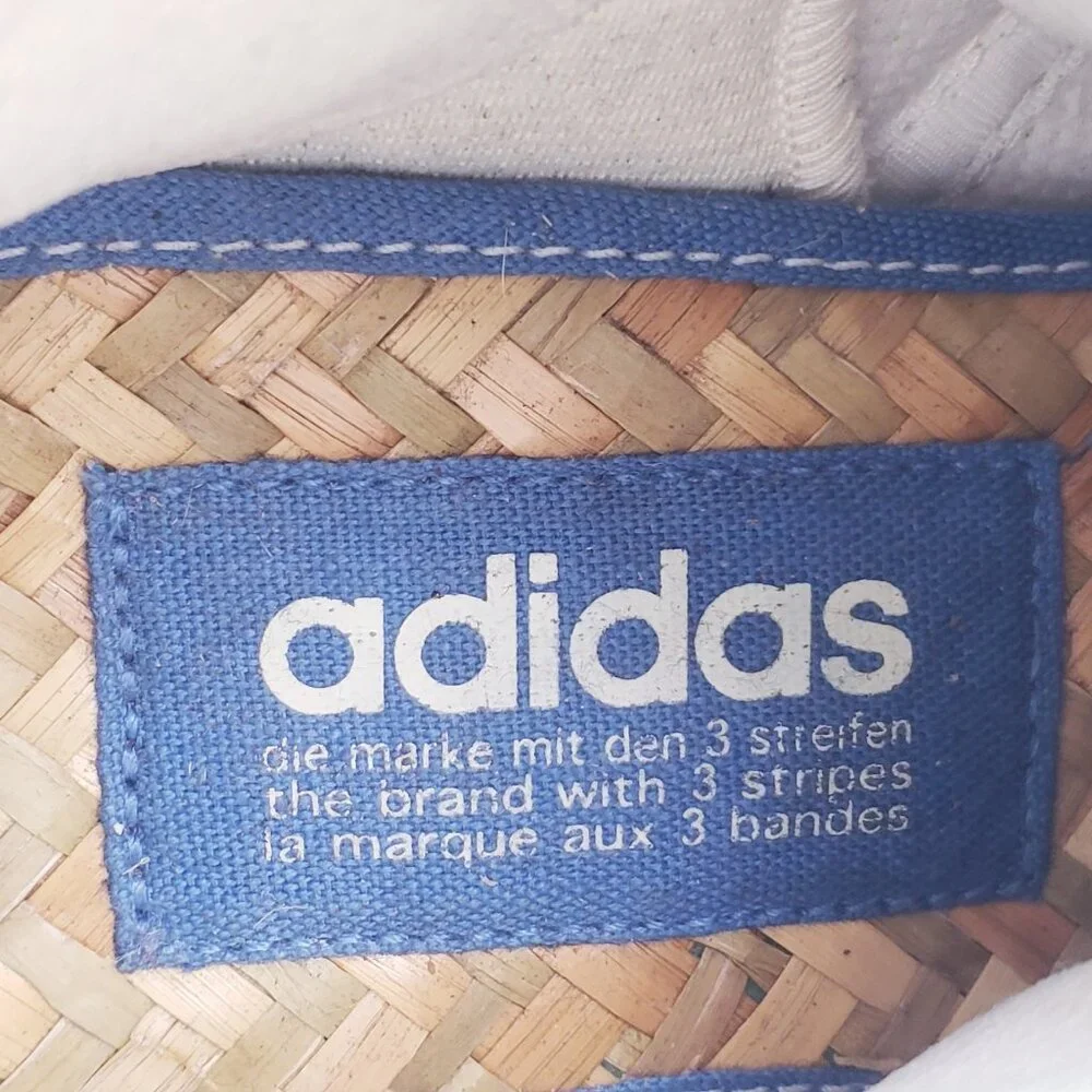 Adidas reGround Grum Hi-Top Sneaker Blue Lace Up Pink Stripe Women's Size‎ 10